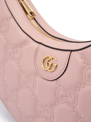 Bolso de hombro Gucci de piel rosa claro