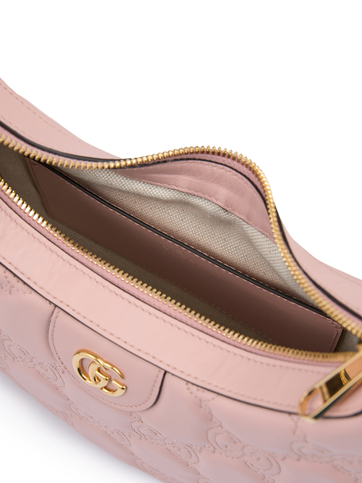 Bolso de hombro Gucci de piel rosa claro