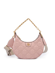Bolso de hombro Gucci de piel rosa claro