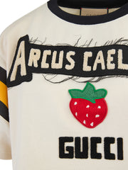 Camiseta blanca de algodón con capucha de Gucci