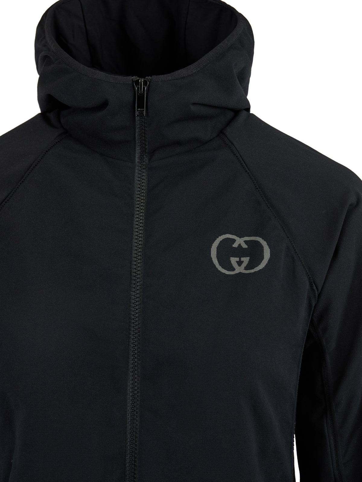 Sudadera con capucha de poliamida negra Gucci