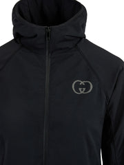 Sudadera con capucha de poliamida negra Gucci
