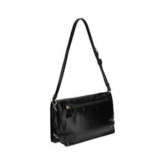 Bolso de hombro de piel arrugada de Prada