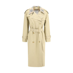 Gabardina Burberry Castleford con cuello de cuadros de archivo