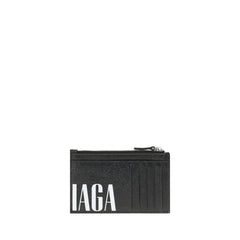 Tarjetero con logotipo en contraste de Balenciaga