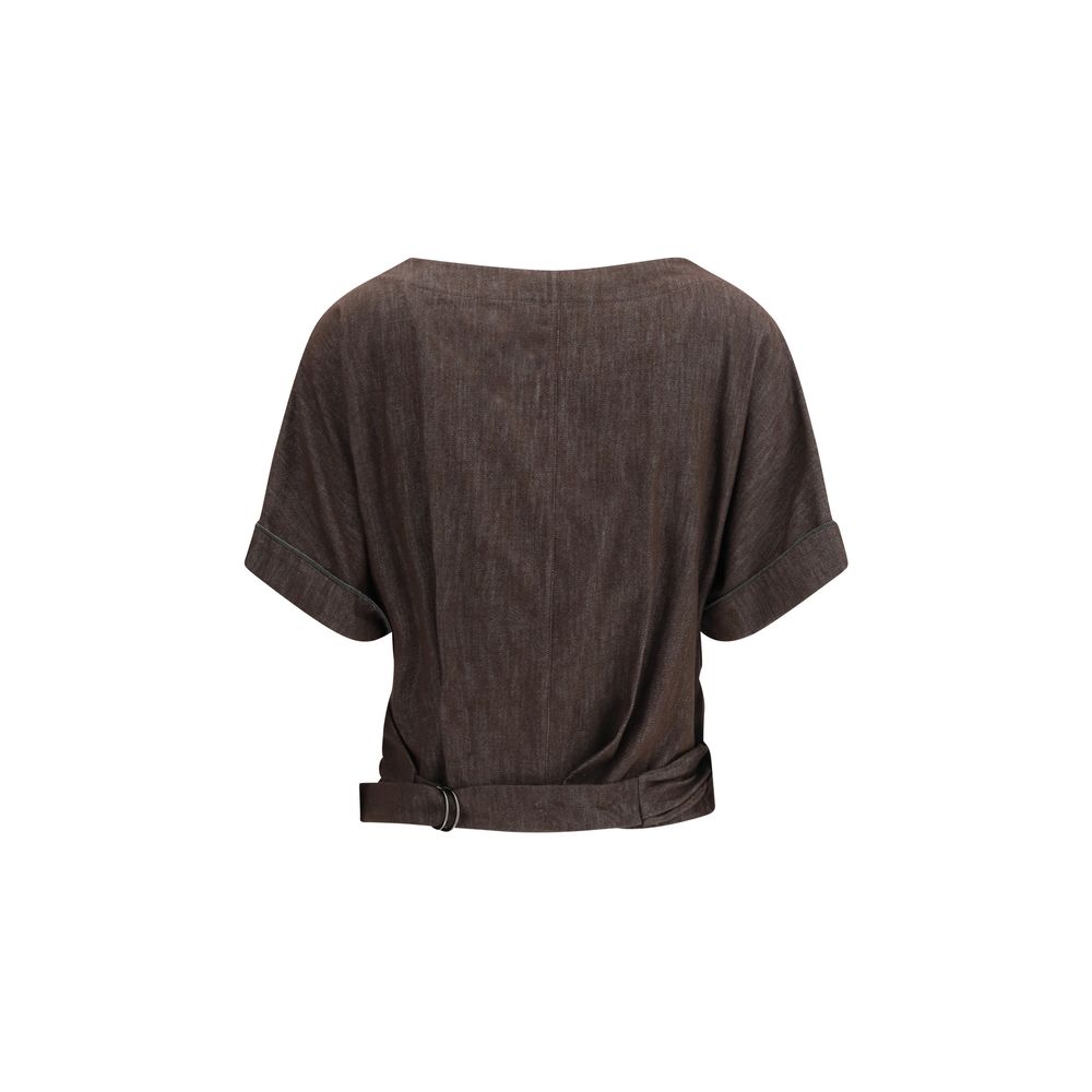 Blusa tipo cartera Brunello Cucinelli