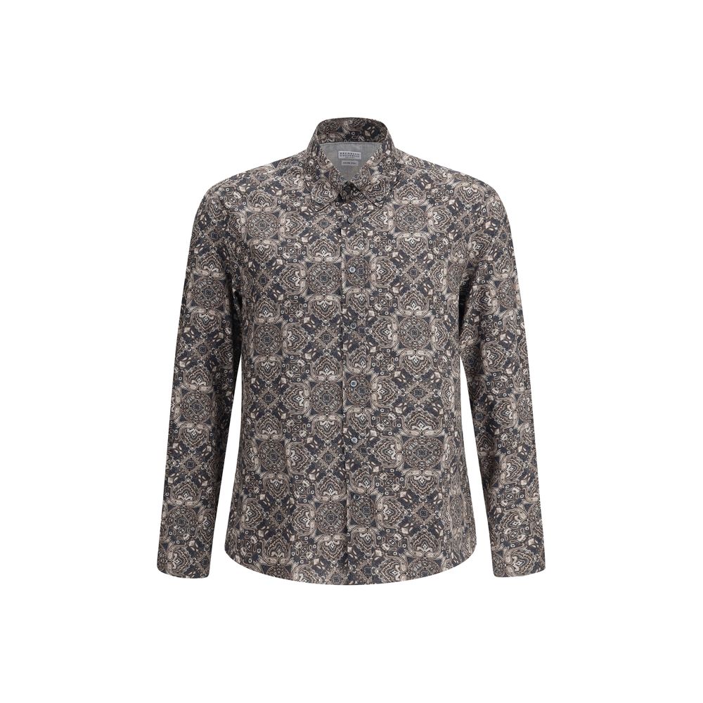 Brunello Cucinelli Camisa con estampado de cachemira