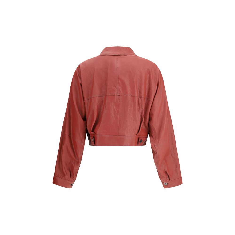 Chaqueta de cuero Brunello Cucinelli