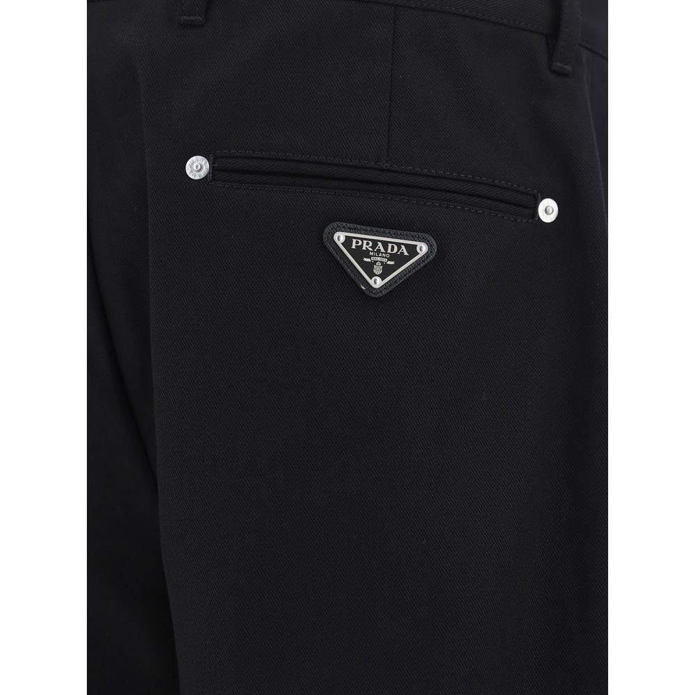 Pantalones de algodón Prada