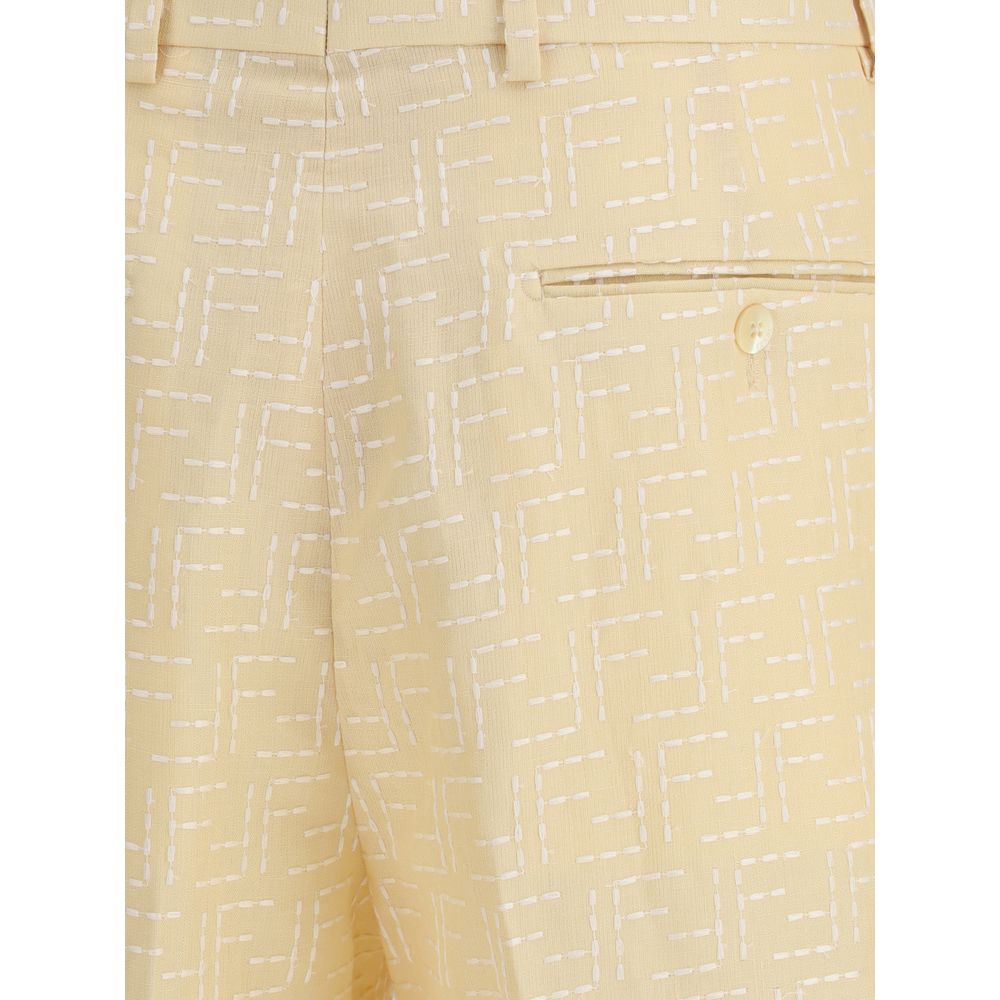 Pantalones cortos de lino Fendi