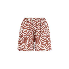 Brunello Cucinelli Pantalones cortos con estampado de cebra