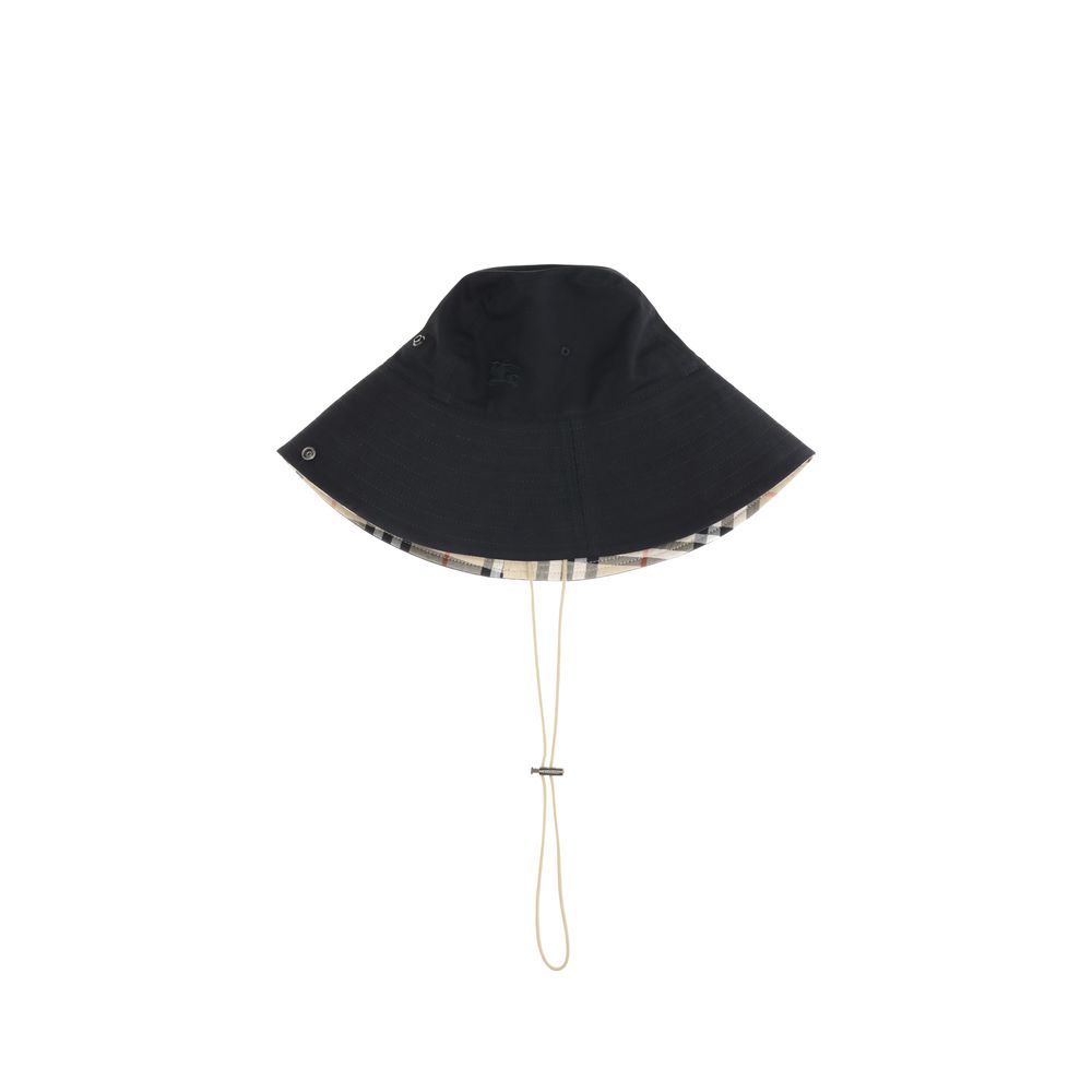 Sombrero de pescador de gabardina con ala a cuadros de Burberry