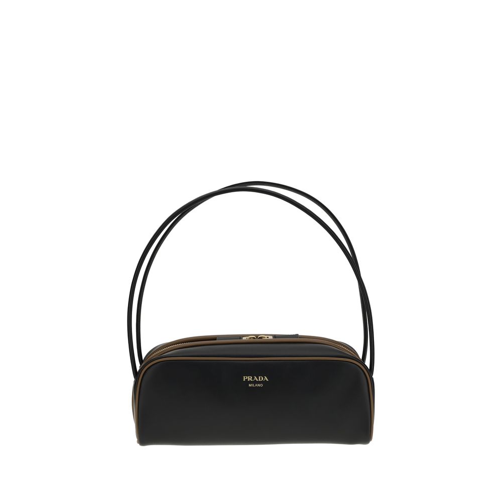 Bolso de hombro de cuero Prada