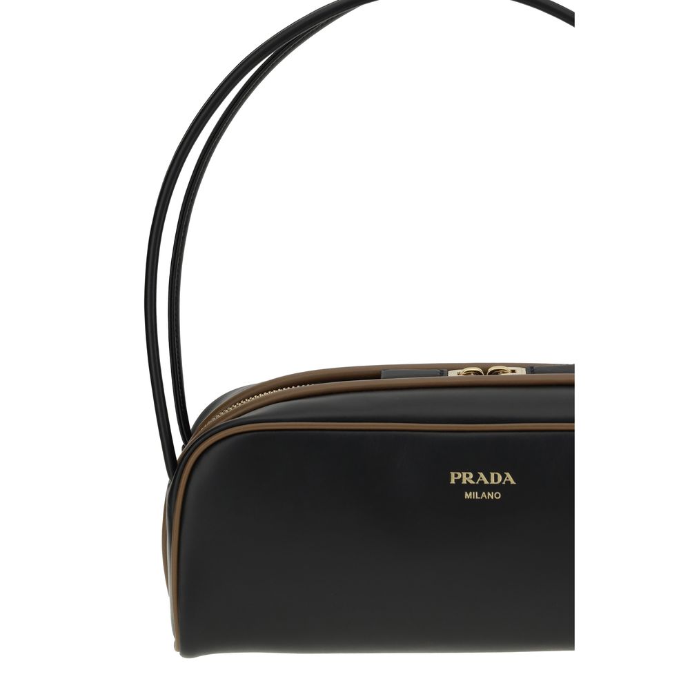 Bolso de hombro de cuero Prada
