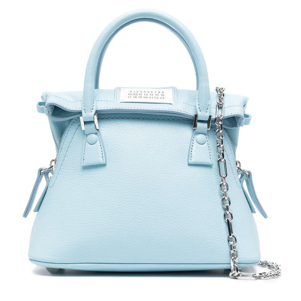 Bolso de mano de piel azul de Maison Margiela