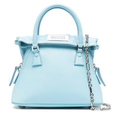 Bolso de mano de piel azul de Maison Margiela