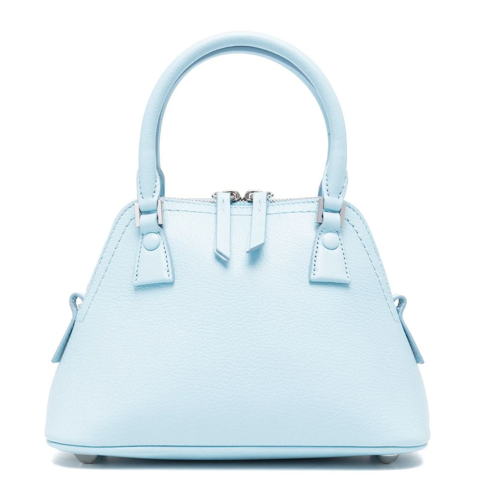Bolso de mano de piel azul de Maison Margiela