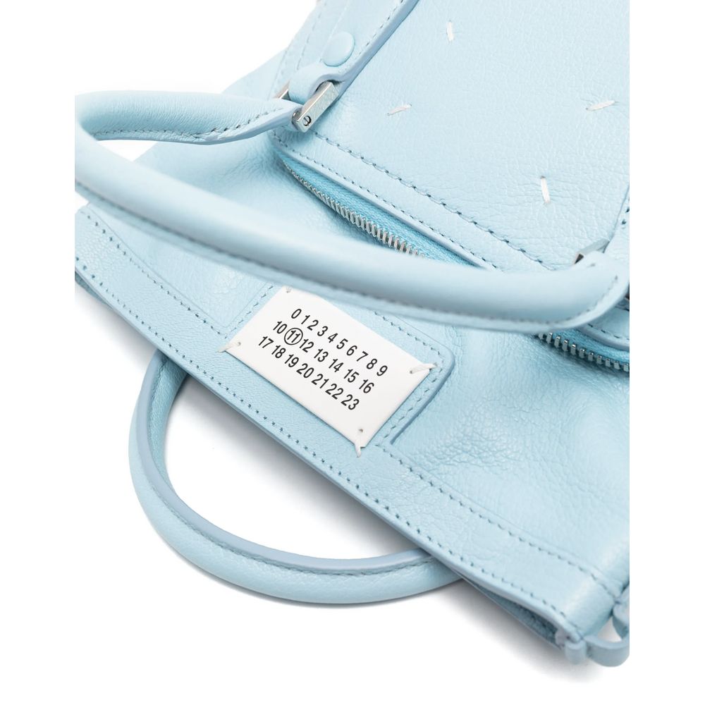 Bolso de mano de piel azul de Maison Margiela
