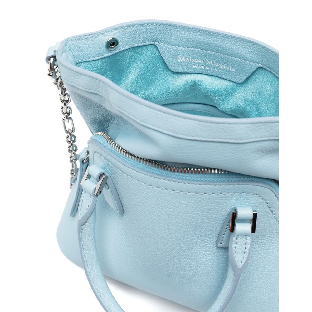 Bolso de mano de piel azul de Maison Margiela