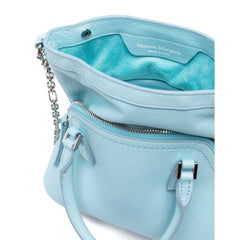 Bolso de mano de piel azul de Maison Margiela