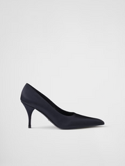 Zapatos de tacón de satén azul Prada