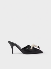 Sandalias Prada de piel napa negra con detalle de cuerda