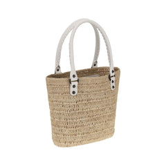 Bolso de hombro pequeño de paja Le City de Balenciaga