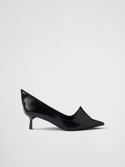 Zapatos de tacón Prada de piel cepillada negra