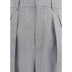 Pantalones anchos de lana de Saint Laurent