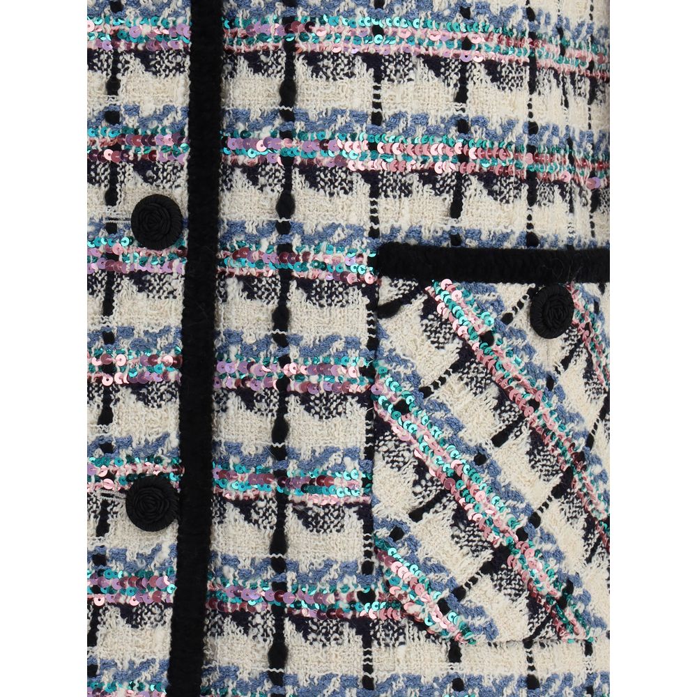 Chaleco de tweed Valentino con lentejuelas