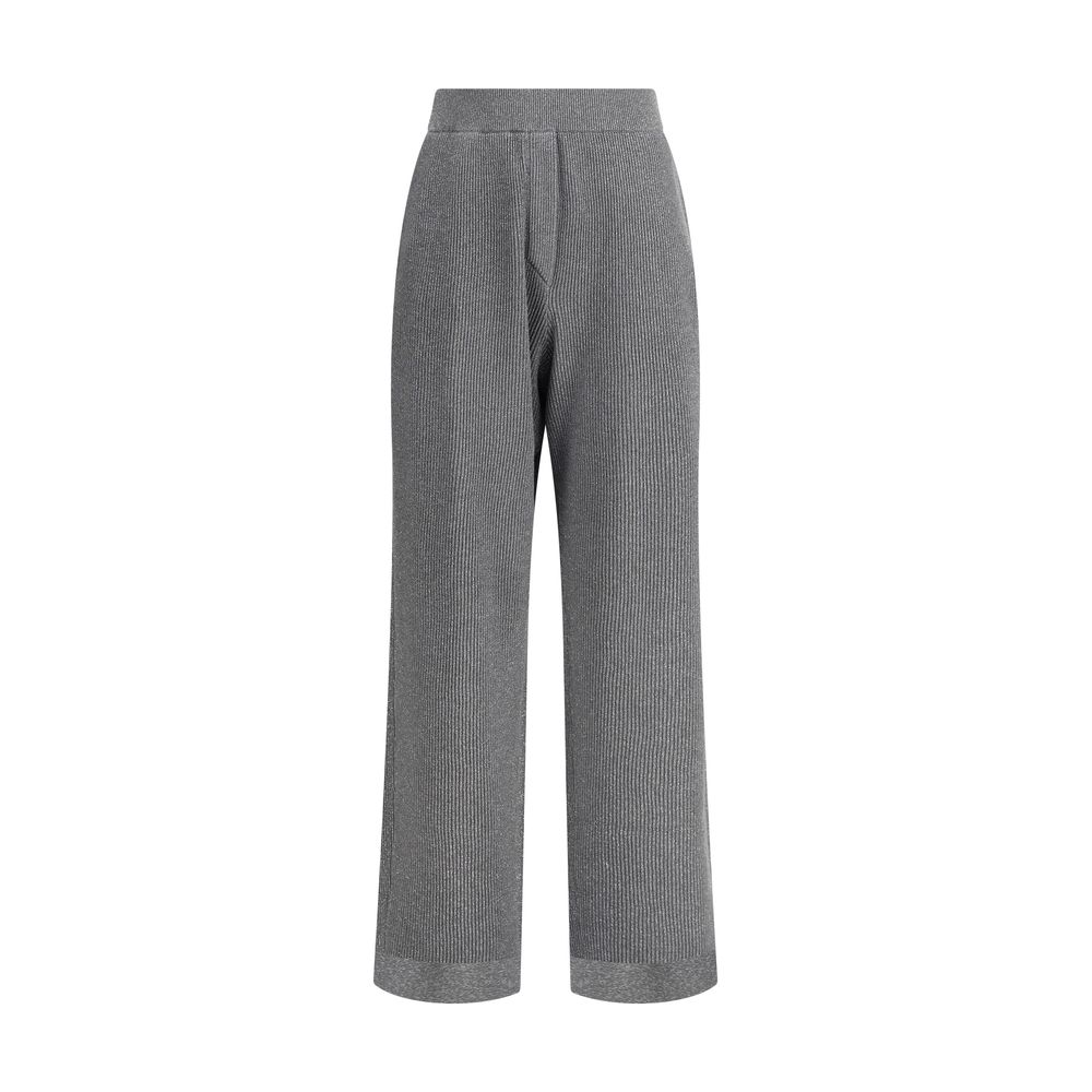 Pantalones de lúrex acanalados Brunello Cucinelli