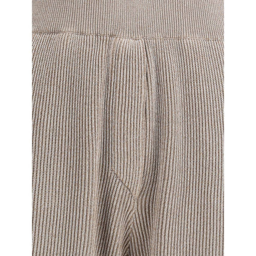 Pantalones de lúrex acanalados Brunello Cucinelli