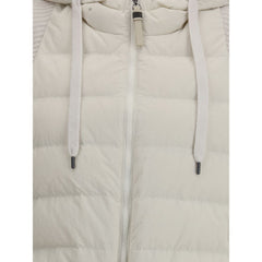 Chaqueta de plumón con mangas de lana Brunello Cucinelli