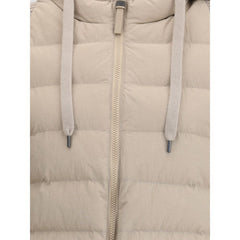 Chaqueta de plumón con mangas de lana Brunello Cucinelli