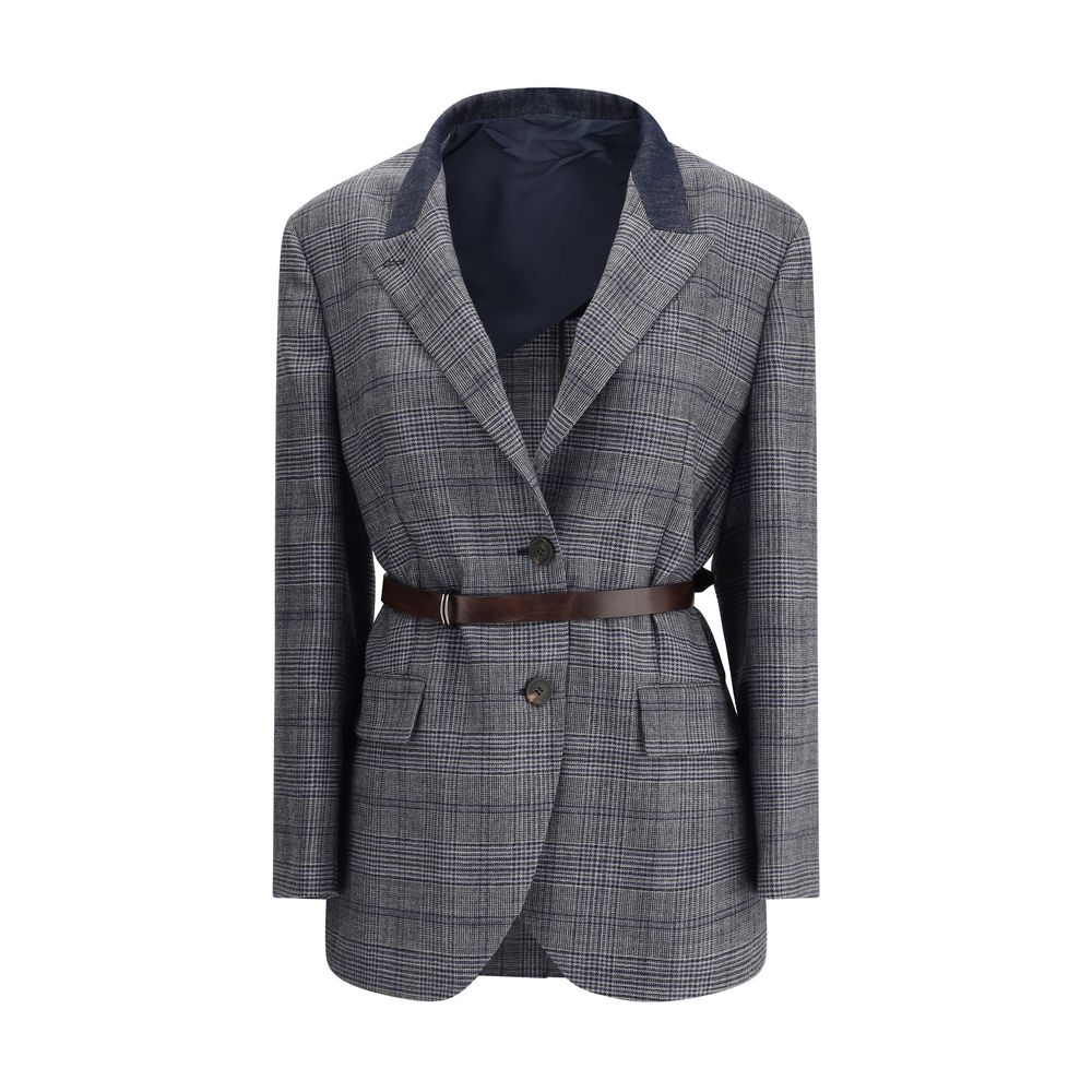 Blazer con estampado Príncipe de Gales de Brunello Cucinelli