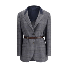 Blazer con estampado Príncipe de Gales de Brunello Cucinelli