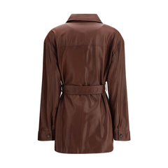 Brunello Cucinelli Chaqueta sahariana de cuero