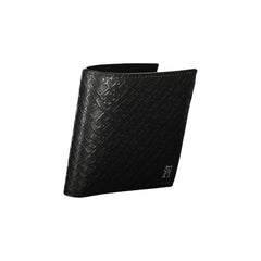 Cartera elegante de cuero negro con múltiples compartimentos de Tommy Hilfiger