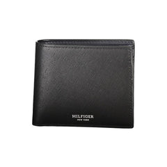 Cartera de cuero negra Tommy Hilfiger