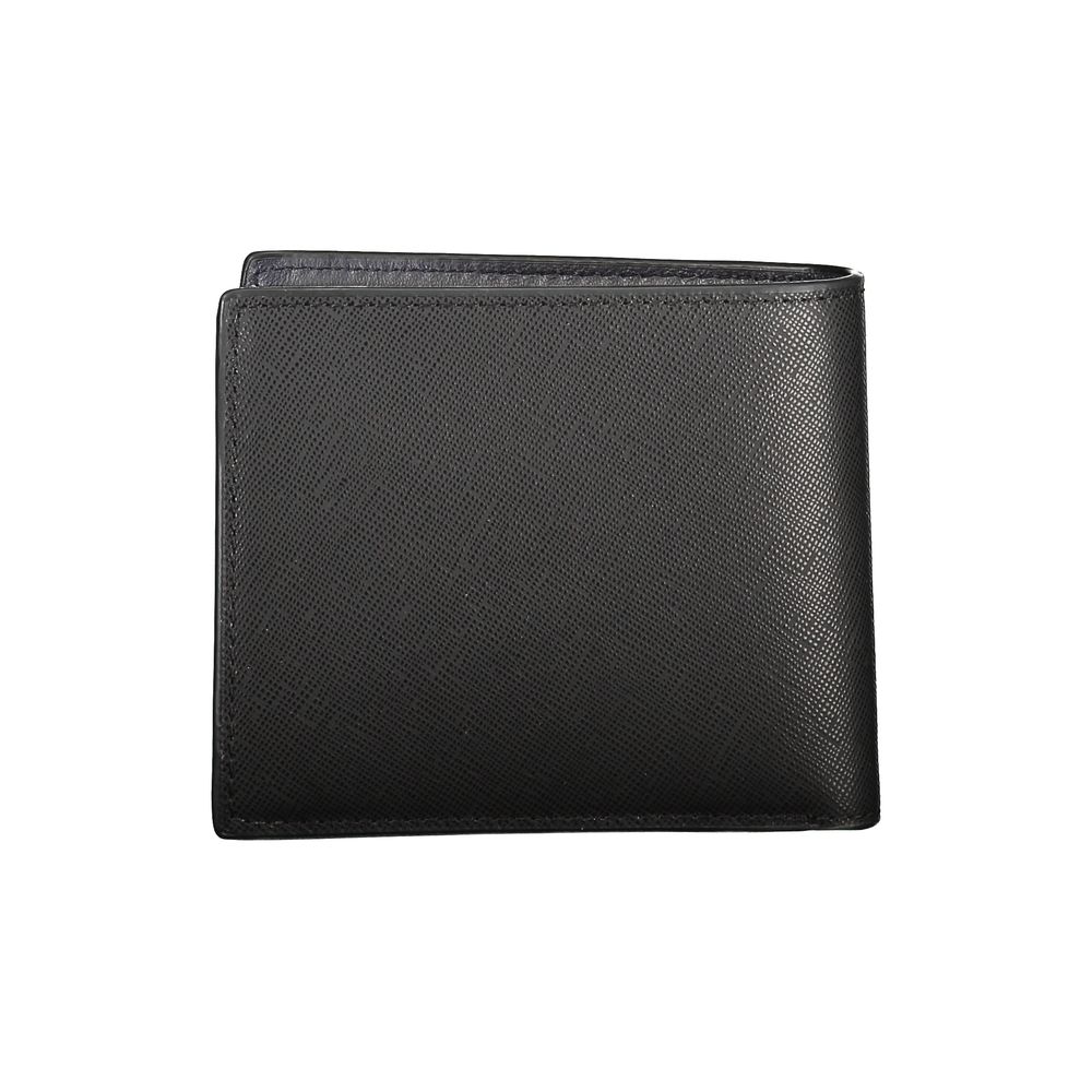 Cartera de cuero negra Tommy Hilfiger