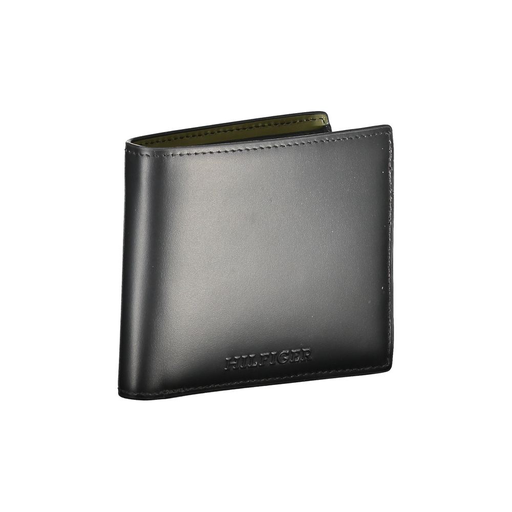 Cartera de cuero negra Tommy Hilfiger