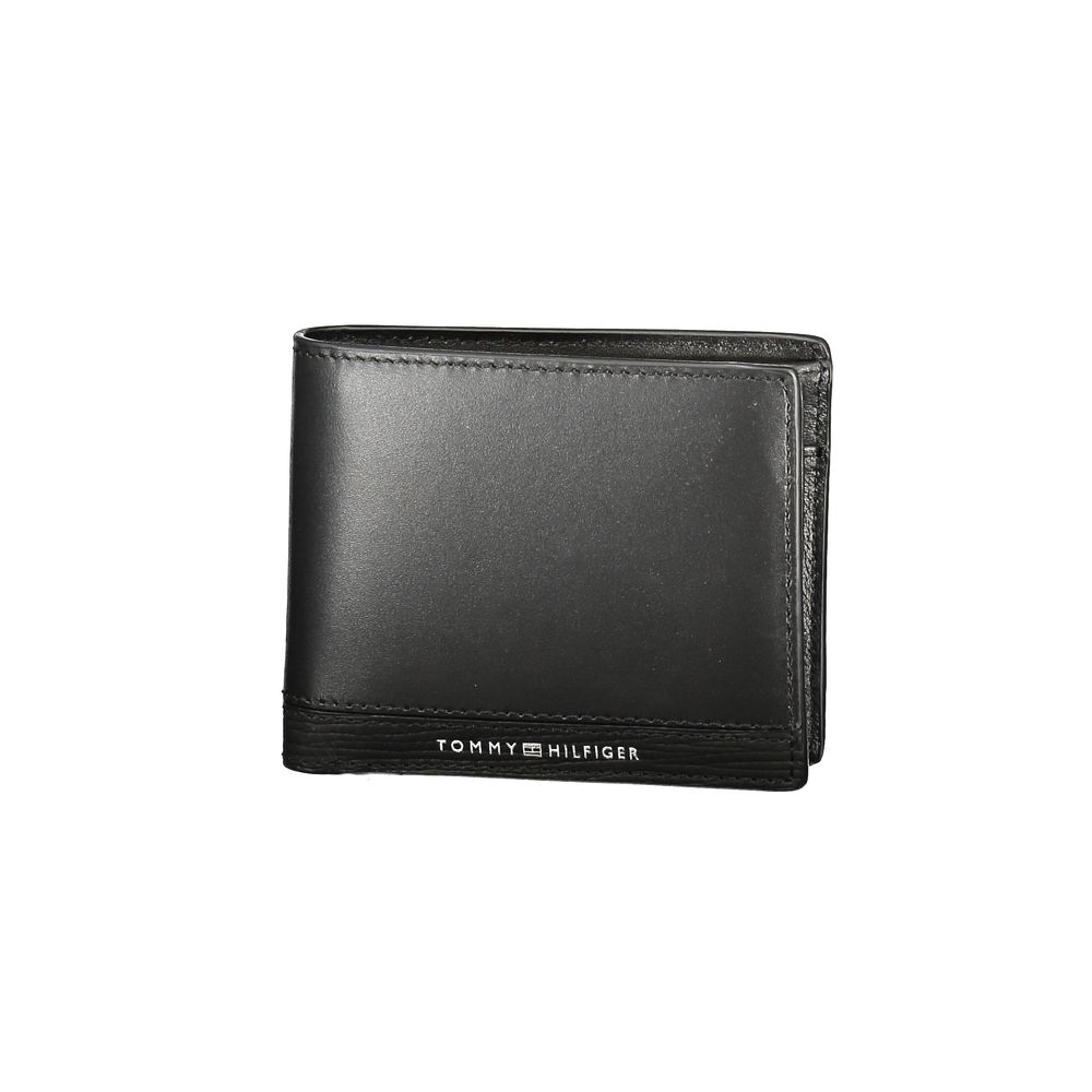 Cartera de cuero negra para hombre de Tommy Hilfiger