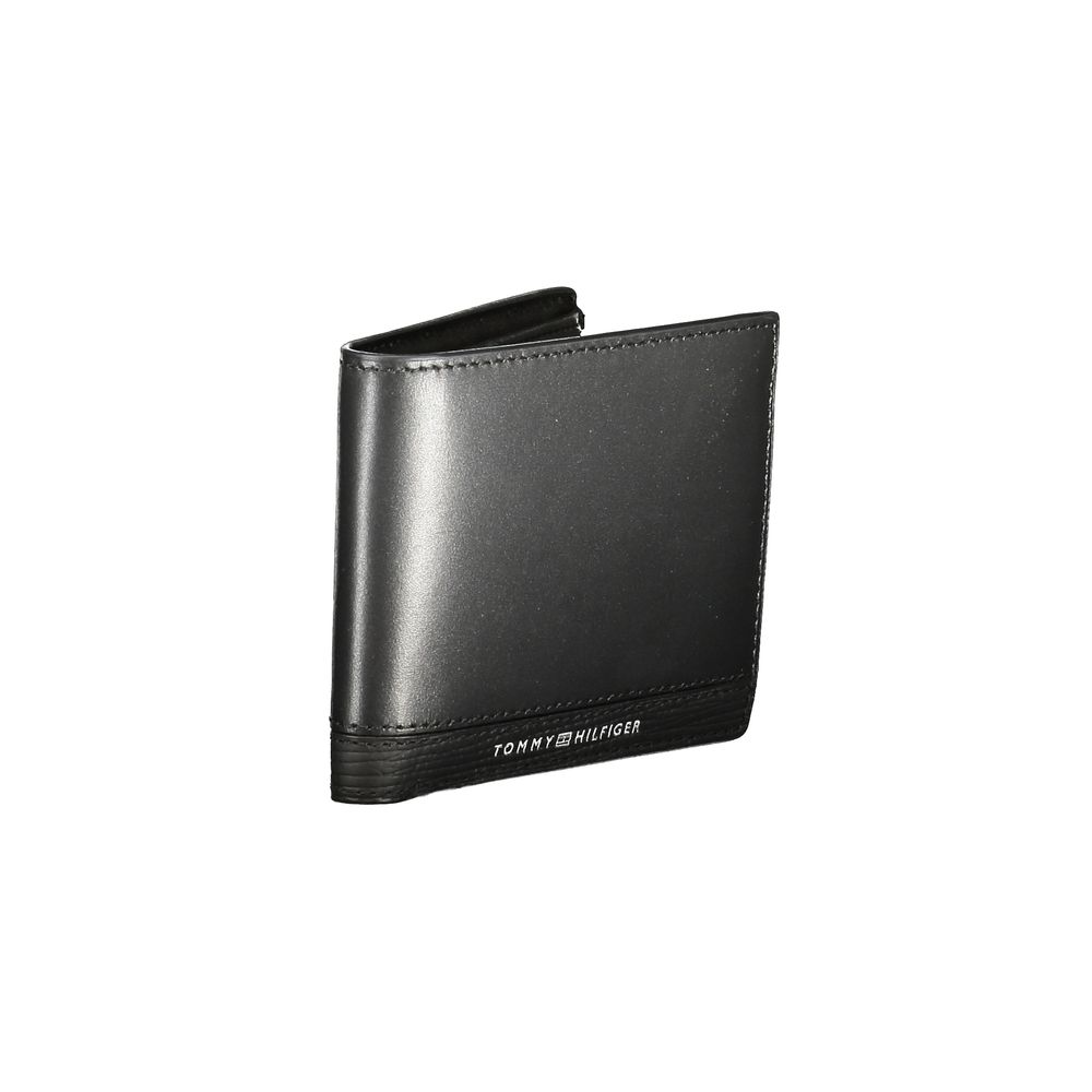Cartera de cuero negra para hombre de Tommy Hilfiger