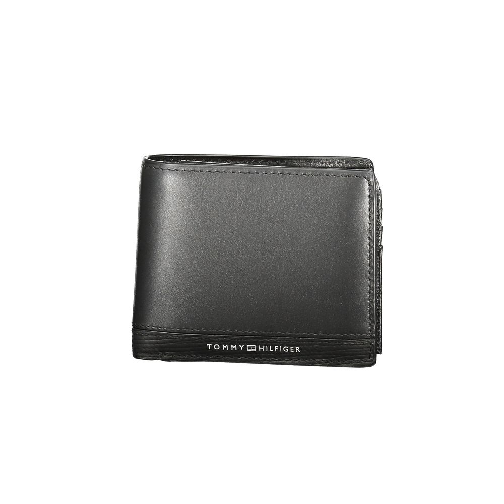 Cartera de cuero negra para hombre de Tommy Hilfiger