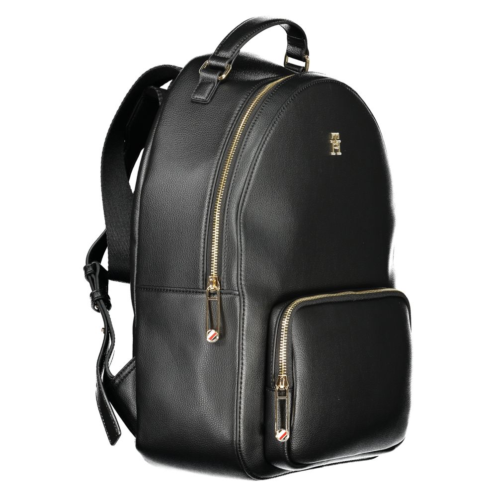 Mochila Tommy Hilfiger de polietileno negra para mujer