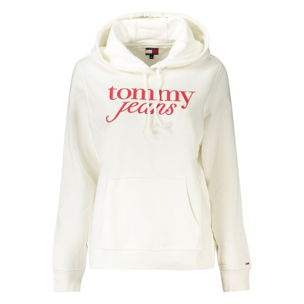 Suéter con capucha de algodón blanco para mujer de Tommy Hilfiger