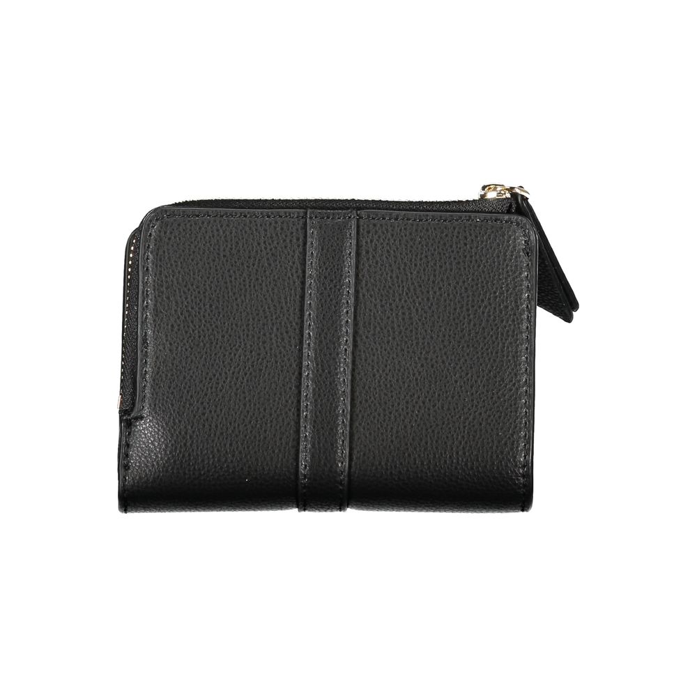 Cartera elegante negra con cremallera y monedero de Tommy Hilfiger