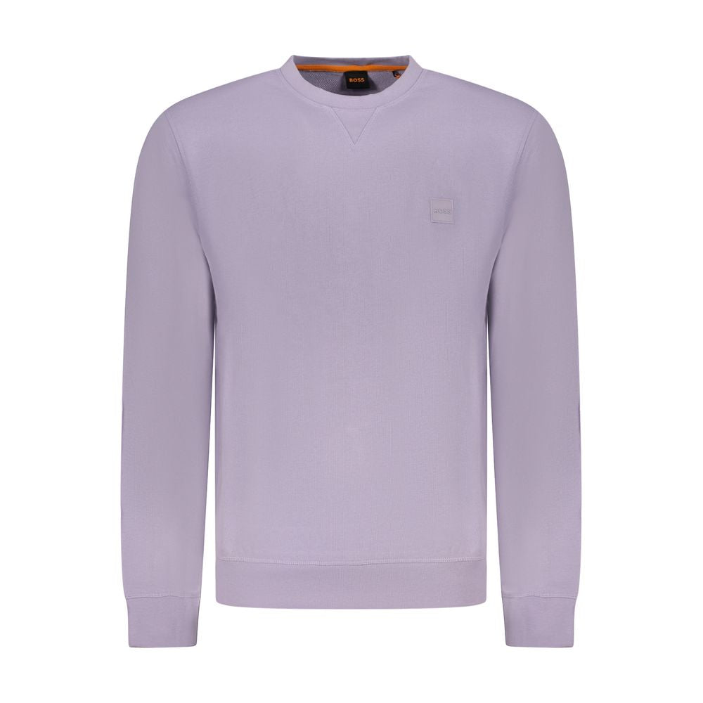 Suéter de algodón morado de Hugo Boss