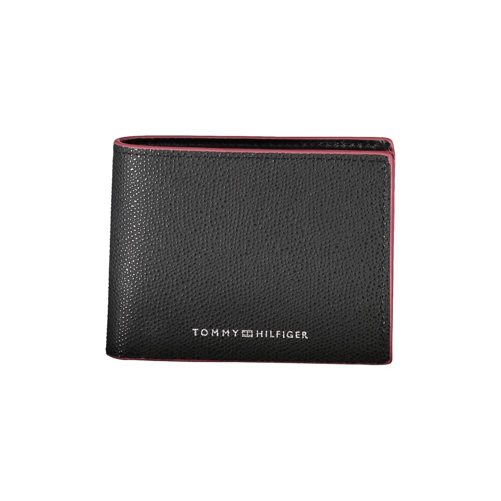 Elegante cartera plegable de cuero con detalles en contraste de Tommy Hilfiger