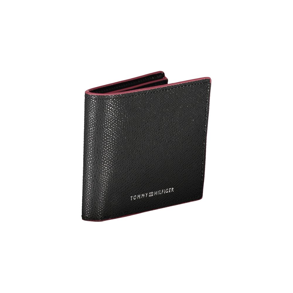 Elegante cartera plegable de cuero con detalles en contraste de Tommy Hilfiger